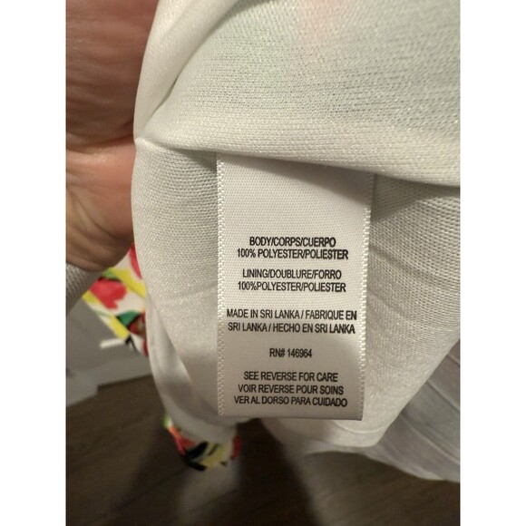 Julia Jordan Dress 12 Ruffle Bright Floral Midi Dress Yellow Green Pink - Picture 5 of 6